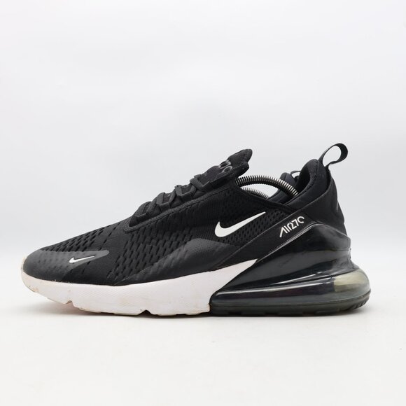 Nike Air Max 270 Men's Size 11.5 Black White Athletic Running Walking Sneakers - Picture 4 of 9